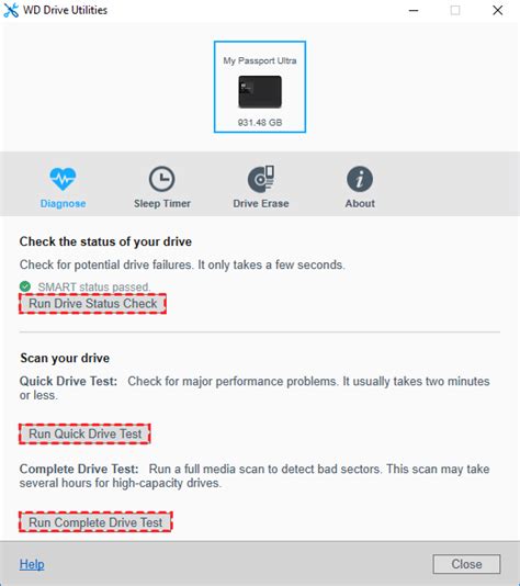 wd drive error codes